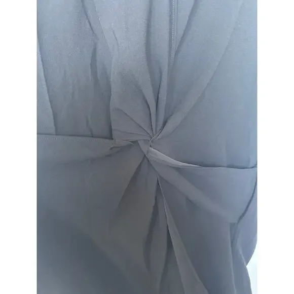 City Chic Refinity Knot 3/4 Sleeve V-Neck Knee Length Little Black Dress 18 NWT - Picture 7 of 11